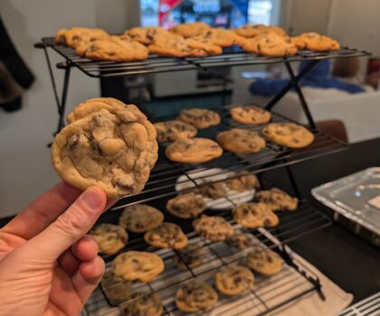 Salted Dark Chocolate Chip Cookies