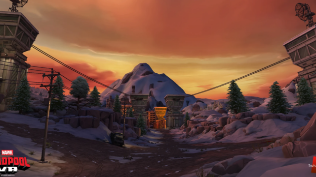 The user is blocked by the Big Bridge, and must choose which Tower to approach first: East or West. The user has to enter each radio tower interiors to encounter enemies and do 1 series of VR interactions in each in order to lower the bridge and progress.