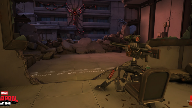 After the Big Bridge, the user enters a building with one exit, but will die if they go beyond the line where a series of enemy snipers will one-shot kill them.