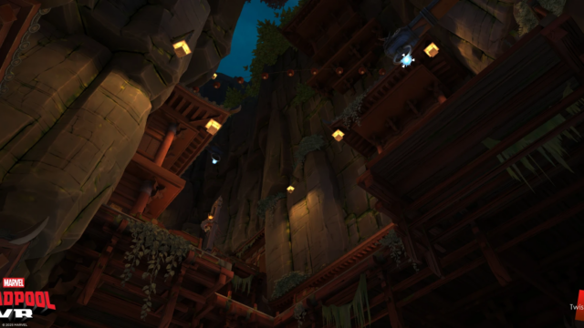 A look up to a few grapple points in the Cliffside Dwellings portion to require callbacks to the grapple mechanic taught earlier in the level (again)