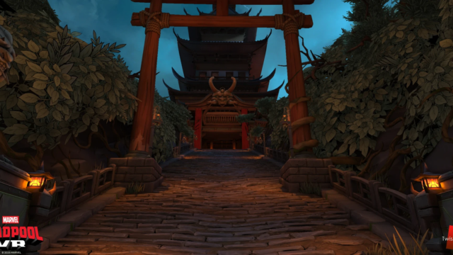 Long staircase building up to the Final Compound building where a cinematic plays before the boss fight with Lady Deathstrike