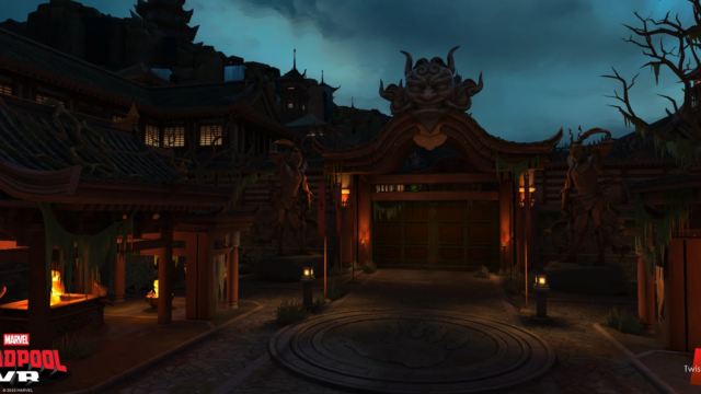 After progressing through the caves, rope bridge, and winding staircase, the player approaches the entrance to the Yashida Compound